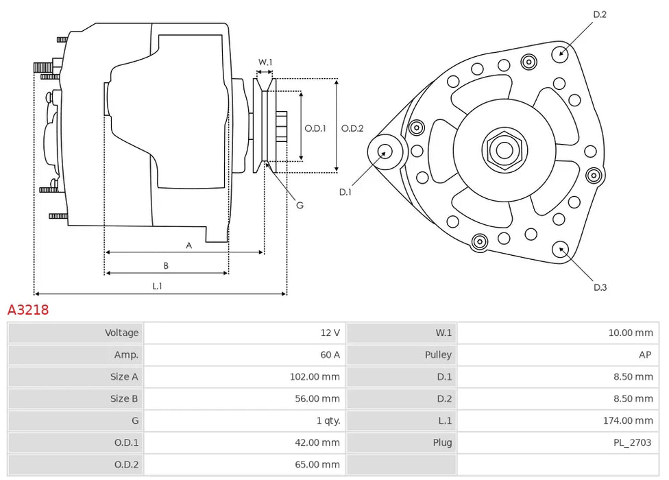 Plusline Alternatör – 12V 60A – Renault Clio, 5, 9, 11, 19, 21, Fuego, Rapid Uyumlu